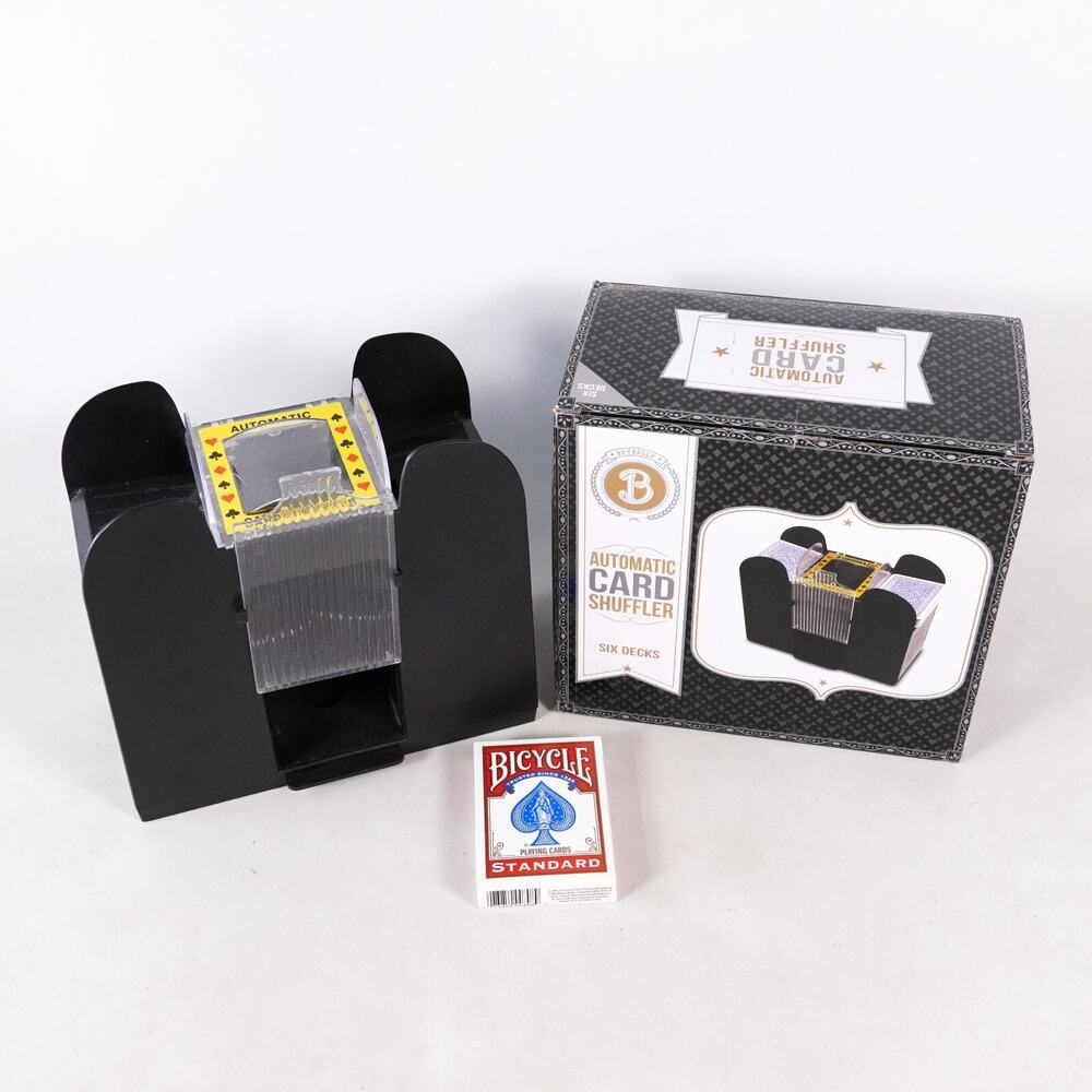 Brybelly Automatic Card Shuffler 6 Deck Battery Operated Deck Shuffling Machine